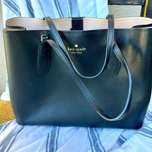 ♥️ kate spade black leather satchel/handbag